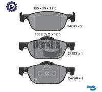 BRAKE PAD SET DISC BRAKE BPD2197 FOR HONDA K24Z3 2.4L R18Z4 1.8L N22B2 2.2L 4cyl
