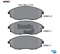 BRAKE PAD SET DISC BRAKE BPD2202 FOR CHEVROLET LLW 2.0L L88 2.0L 4cyl EPICA 2.0L