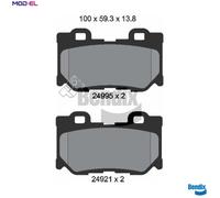 FITS FOR NISSAN 370Z ROADSTER BRAKE PAD SET, DISC BRAKE BPD2214 BENDIX BRAKING