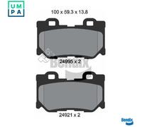 FITS FOR NISSAN 370Z ROADSTER BRAKE PAD SET, DISC BRAKE BPD2214 BENDIX BRAKING