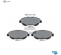BRAKE PAD SET DISC BRAKE BPD2216 FOR TOYOTA 2AD-FHV/FTV 2.2L 2WW 2.0L 4cyl