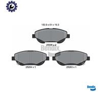 BRAKE PAD SET DISC BRAKE BPD2216 FOR TOYOTA 2AD-FHV/FTV 2.2L 2WW 2.0L 4cyl