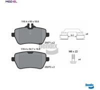 BRAKE PAD SET DISC BRAKE BPD2221 FOR MERCEDES-BENZ M 276.825 3.0L 6cyl SL 8cyl