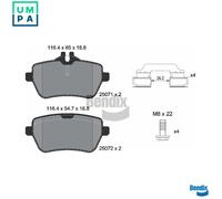 BRAKE PAD SET DISC BRAKE BPD2221 FOR MERCEDES-BENZ M 276.825 3.0L 6cyl SL 8cyl