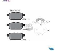 BRAKE PAD SET DISC BRAKE BPD2240 FOR SUZUKI VITARA S-CROSS/SX4 SWIFT/IV 1.0L