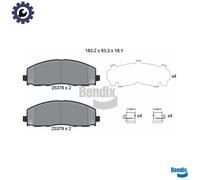 BRAKE PAD SET DISC BRAKE BPD2244 FOR VW DODGE JEEP FIAT LANCIA 3.6L 6cyl ROUTAN