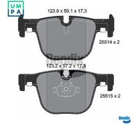 BRAKE PAD SET DISC BRAKE BPD2246 FOR BMW 3/Gran/Turismo/F4/F6/Convertible/F8