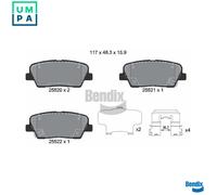BRAKE PAD SET DISC BRAKE BPD2247 FOR HYUNDAI GRAND/SANTA/FÉ GENESIS KIA 2.4L