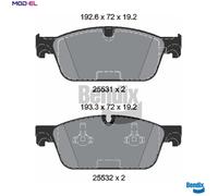 BRAKE PAD SET DISC BRAKE BPD2250 FOR MERCEDES-BENZ OM 651.960 2.1L 4cyl GLE 3.0L