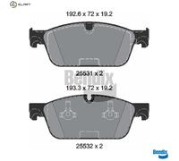 BRAKE PAD SET DISC BRAKE BPD2250 FOR MERCEDES-BENZ OM 651.960 2.1L 4cyl GLE 3.0L