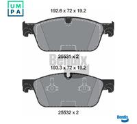 BRAKE PAD SET DISC BRAKE BPD2250 FOR MERCEDES-BENZ OM 651.960 2.1L 4cyl GLE 3.0L
