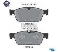 BRAKE PAD SET DISC BRAKE BPD2250 FOR MERCEDES-BENZ OM 651.960 2.1L 4cyl GLE 3.0L