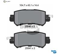 BRAKE PAD SET DISC BRAKE BPD2252 FOR MAZDA P5X9/P5Z7/P5ZE 1.5L S5-DPTS 1.5L 4cyl
