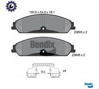 BPD2255 BRAKE PAD SET, DISC BRAKE FITS CHRYSLER 300C 3.0 V6 CRD