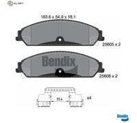 BPD2255 BRAKE PAD SET, DISC BRAKE FITS CHRYSLER 300C 3.0 V6 CRD