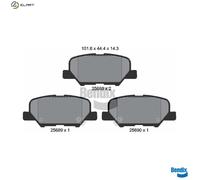 BRAKE PAD SET DISC BRAKE BPD2259 FOR MITSUBISHI OUTLANDER/III/Van ASX PEUGEOT