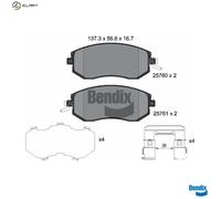 BRAKE PAD SET DISC BRAKE BPD2267 FOR TOYOTA SUBARU FA24D 2.4L FA20D 2.0L 4cyl