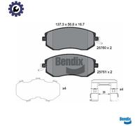 BRAKE PAD SET DISC BRAKE BPD2267 FOR TOYOTA SUBARU FA24D 2.4L FA20D 2.0L 4cyl