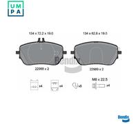 BRAKE PAD SET DISC BRAKE BPD2318 FOR MERCEDES-BENZ B-CLASS/Sports/Tourer GLA