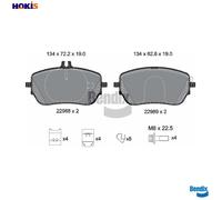 BRAKE PAD SET DISC BRAKE BPD2318 FOR MERCEDES-BENZ B-CLASS/Sports/Tourer GLA