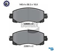 BRAKE PAD SET DISC BRAKE BPD2322 FOR SUBARU FB16A 1.6L FB25D/FB25C 2.5L 4cyl XV