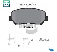 BRAKE PAD SET DISC BRAKE I
