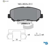 BRAKE PAD SET DISC BRAKE I