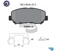 BRAKE PAD SET DISC BRAKE I