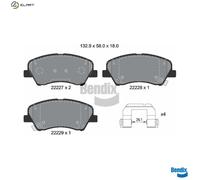 BRAKE PAD SET DISC BRAKE BPD2343 FOR HYUNDAI KIA RIO/IV/III STONIC/Hatchback