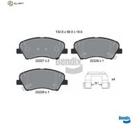BRAKE PAD SET DISC BRAKE BPD2343 FOR HYUNDAI KIA RIO/IV/III STONIC/Hatchback