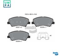 BRAKE PAD SET DISC BRAKE BPD2343 FOR HYUNDAI KIA RIO/IV/III STONIC/Hatchback