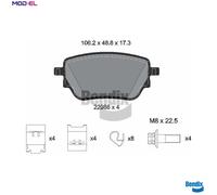BRAKE PAD SET DISC BRAKE BPD2348 FOR MERCEDES-BENZ B-CLASS/Sports/Tourer GLB