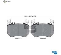 BRAKE PAD SET DISC BRAKE BPD2368 FOR MERCEDES-BENZ E-CLASS/T-Model/All-Terrain