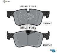 BRAKE PAD SET DISC BRAKE BPD2374 FOR PEUGEOT PARTNER/Box/Body/MPV RIFTER FIAT
