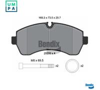 BRAKE PAD SET DISC BRAKE BPD2411 FOR MERCEDES-BENZ SPRINTER/5-t/Tourer/Bus/4-t