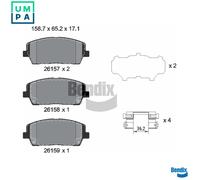 BRAKE PAD SET DISC BRAKE BPD2436 FOR HYUNDAI SANTA/FE/IV/SUV/Van KIA 2.4L 4cyl