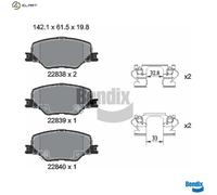 BRAKE PAD SET DISC BRAKE BPD2446 FOR OPEL INSIGNIA/Sports/Tourer/Grand/Country