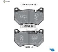 BRAKE PAD SET DISC BRAKE BPD2457 FOR AUDI Q5/Sportback/Van DYYA/DTNA/DTPA 2.0L