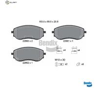 BRAKE PAD SET DISC BRAKE BPD2461 FOR MERCEDES-BENZ NISSAN NAVARA/NP300/Pickup