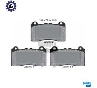 BRAKE PAD SET DISC BRAKE BPD2462 FOR FORD YVDA 2.3L 4cyl FOCUS III
