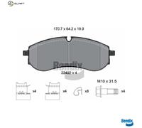 BRAKE PAD SET DISC BRAKE BPD2471 FOR VW GRAND/CALIFORNIA/Camper CRAFTER/Van 2.0L
