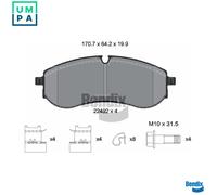 BRAKE PAD SET DISC BRAKE BPD2471 FOR VW GRAND/CALIFORNIA/Camper CRAFTER/Van 2.0L
