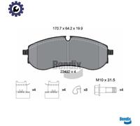 BRAKE PAD SET DISC BRAKE BPD2471 FOR VW GRAND/CALIFORNIA/Camper CRAFTER/Van 2.0L