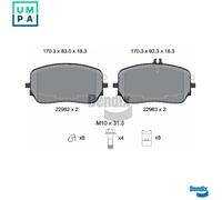 BRAKE PAD SET DISC BRAKE BPD2476 FOR MERCEDES-BENZ M 274.920OM 654.920 2.0L 4cyl