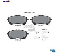 BRAKE PAD SET DISC BRAKE BPD2477 FOR SUZUKI LEXUS TOYOTA YARIS/CROSS 1.8L 4cyl
