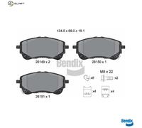 BRAKE PAD SET DISC BRAKE BPD2477 FOR SUZUKI LEXUS TOYOTA YARIS/CROSS 1.8L 4cyl