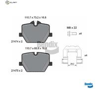 BRAKE PAD SET DISC BRAKE BPD2480 FOR TOYOTA ALPINA BMW 3/Convertible/G2/G8/G21