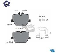 BRAKE PAD SET DISC BRAKE BPD2480 FOR TOYOTA ALPINA BMW 3/Convertible/G2/G8/G21