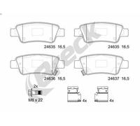 Brake Pad Set, disc brake BRECK 24635 00 704 00 for CR-V IV (RM_) 2 2012-2018