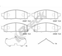 Brake Pad Set, disc brake BRECK 25087 00 701 00 for NV200 Van 1.5 2010-2013